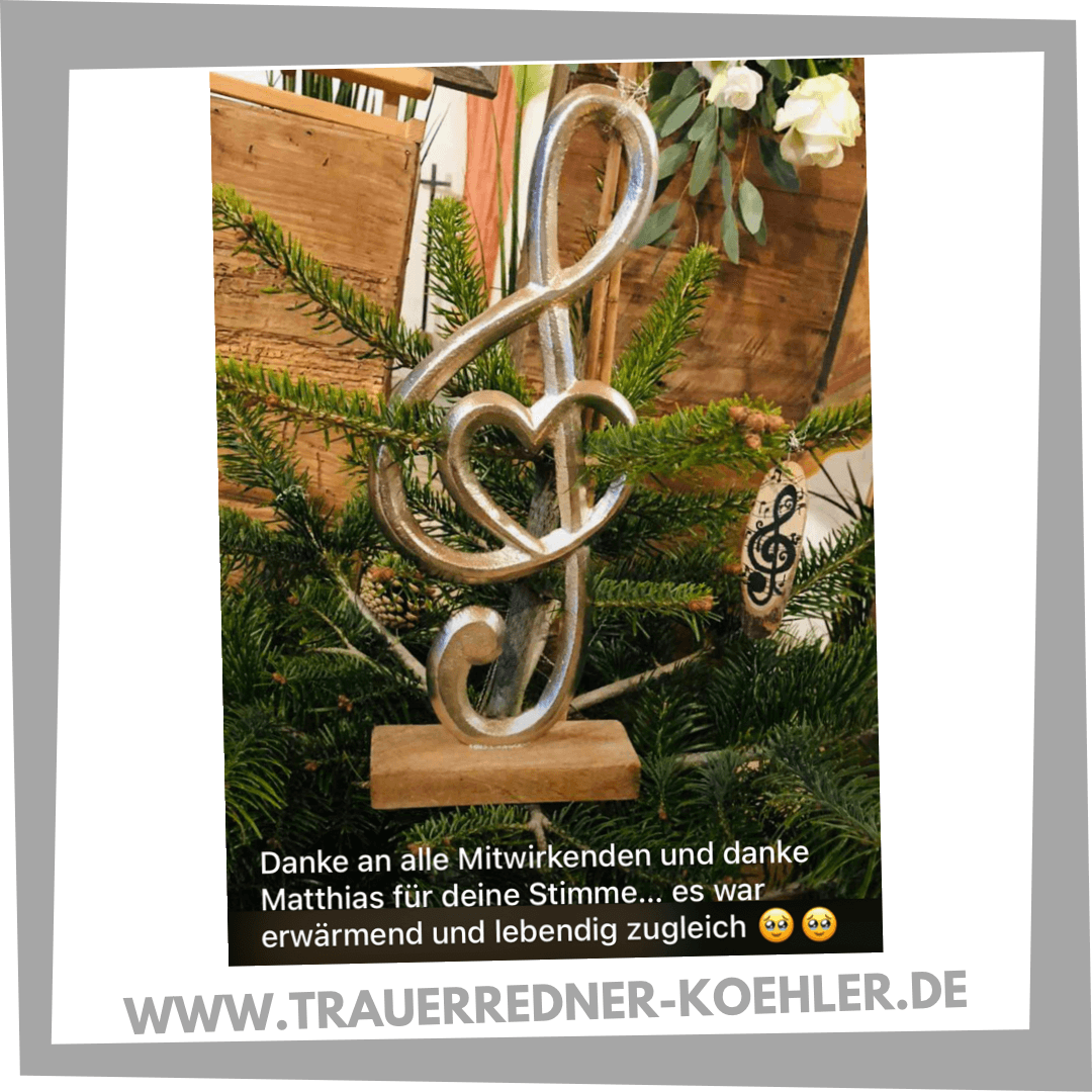 Eine Bewertung für Trauerredner Matthias Köhler aus Hilders bei Fulda. Musik war sein Leben.