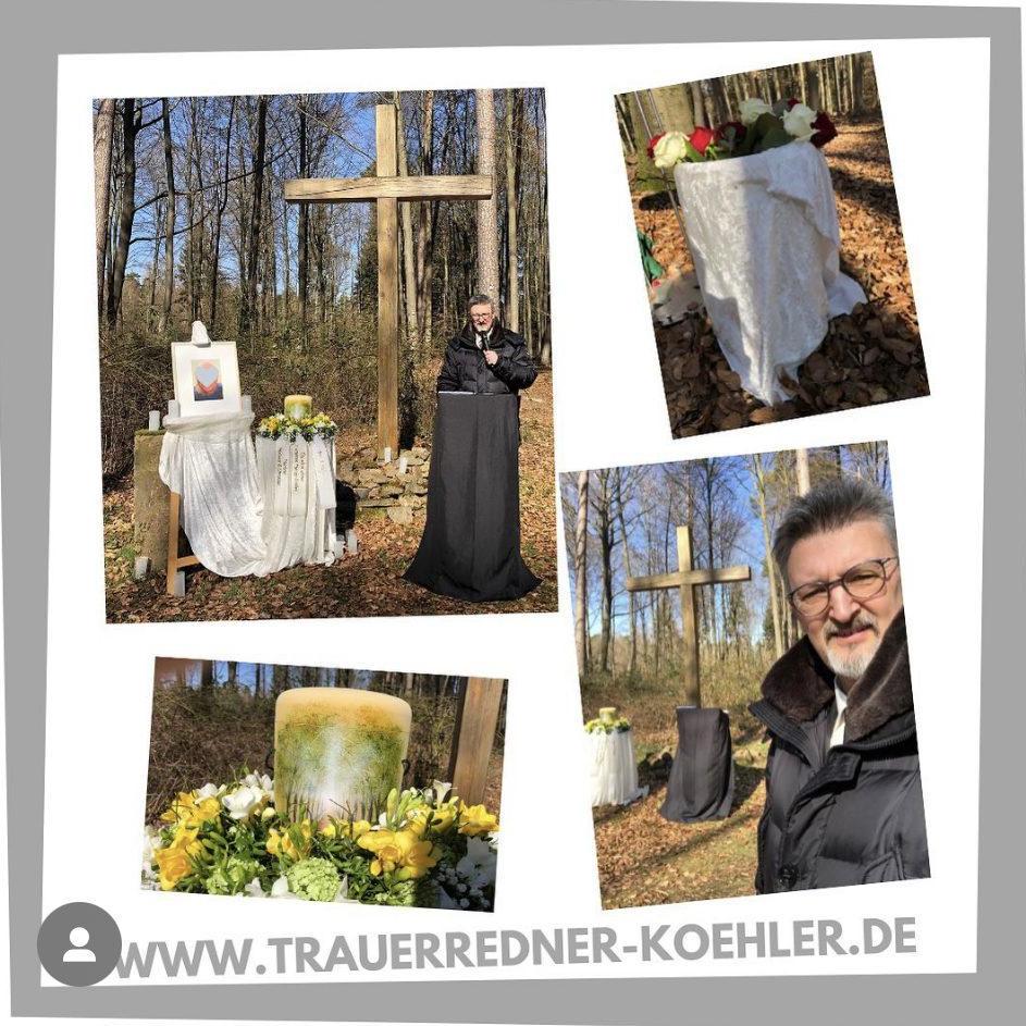 Trauerredner Fulda Matthias Köhler bei einer Trauerfeier und Erinnerungsfeier im Waldfriedhof Schlitz