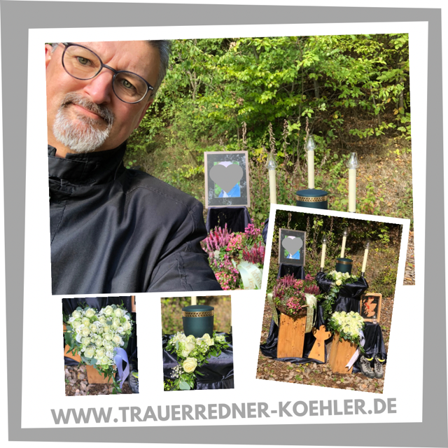Trauerredner Fulda Matthias Köhler bei einer Trauerfeier und Erinnerungsfeier im Friedwald Schlitz