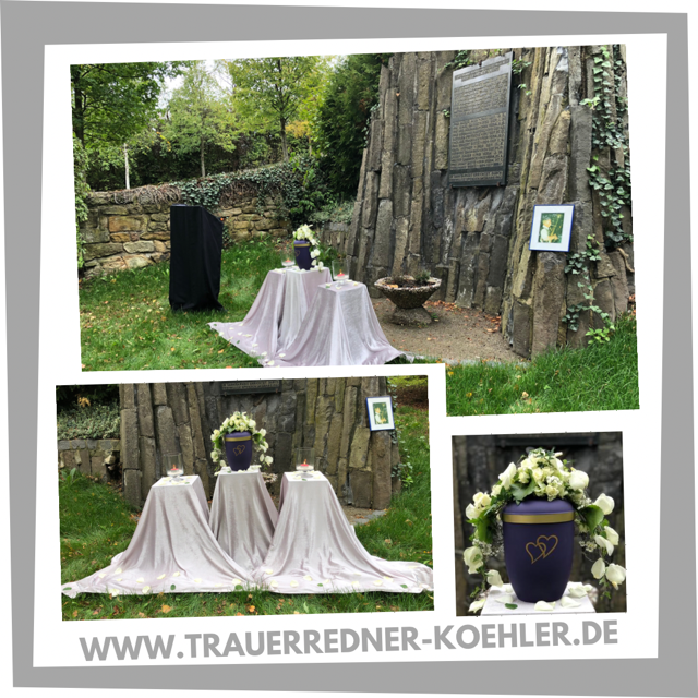 Trauerredner Fulda Matthias Köhler bei einer Trauerfeier und Erinnerungsfeier auf dem Friedpark Nüst bei Hünfeld