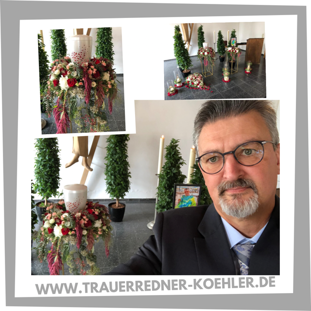 Trauerredner Fulda Matthias Köhler bei einer Trauerfeier und Erinnerungsfeier in der Trauerhalle Somborn bei Freigericht