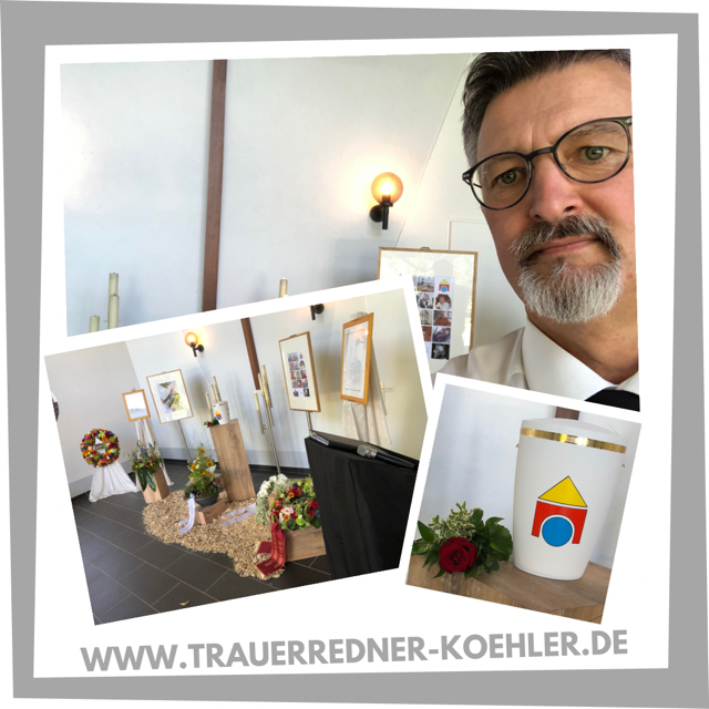 Trauerredner Fulda Matthias Köhler bei einer Trauerfeier und Erinnerungsfeier in der Trauerhalle Dietershausen bei Künzell