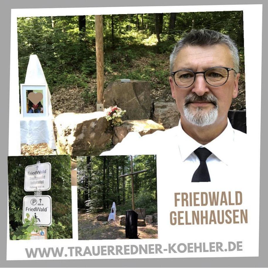 Trauerredner Fulda Matthias Köhler bei einer Trauerfeier und Erinnerungsfeier im Friedwald Gelnhausen