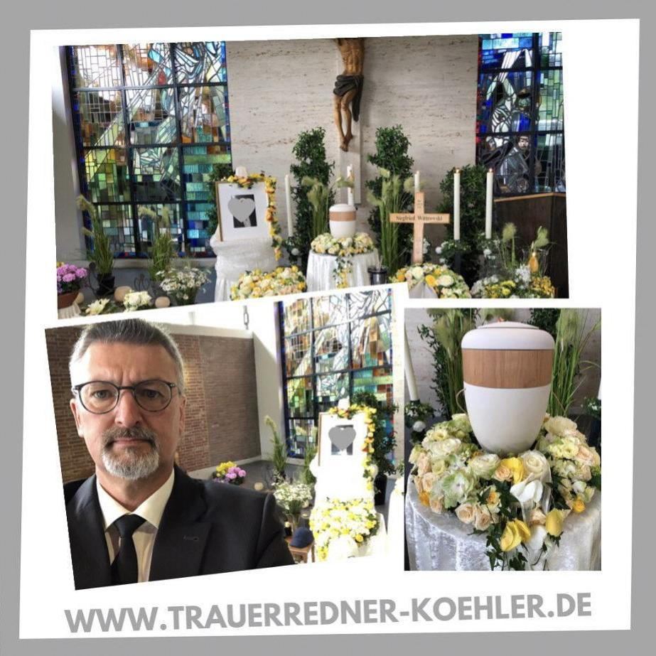 Trauerredner Fulda Matthias Köhler bei einer Trauerfeier und Erinnerungsfeier in der Trauerhalle Hünfeld