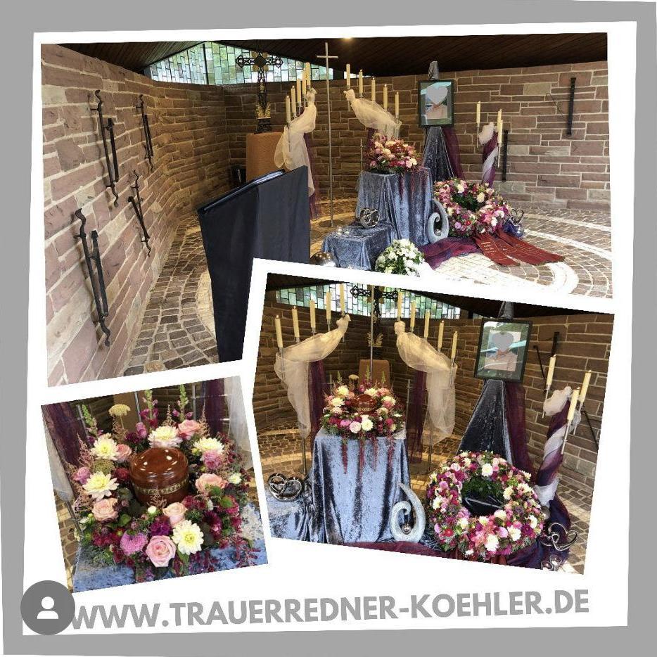 Trauerredner Fulda Matthias Köhler bei einer Trauerfeier und Erinnerungsfeier in der Trauerhalle Florenberg bei Künzell