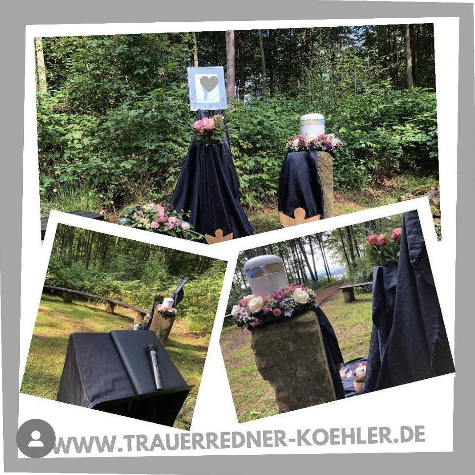 Trauerredner Fulda Matthias Köhler bei einer Trauerfeier und Erinnerungsfeier im Schlitzerländer Waldfriedhof