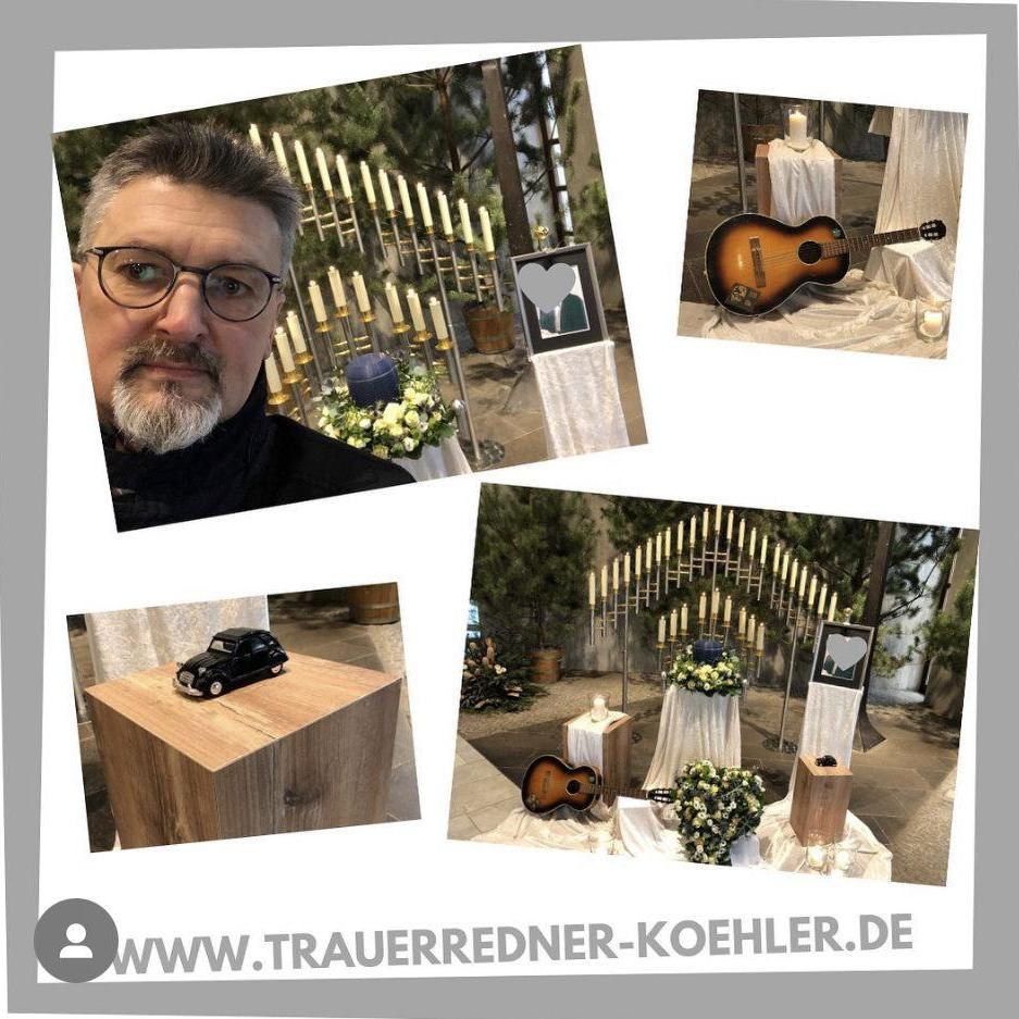 Trauerredner Fulda Matthias Köhler bei einer Trauerfeier und Erinnerungsfeier in der Trauerhalle Frauenberg