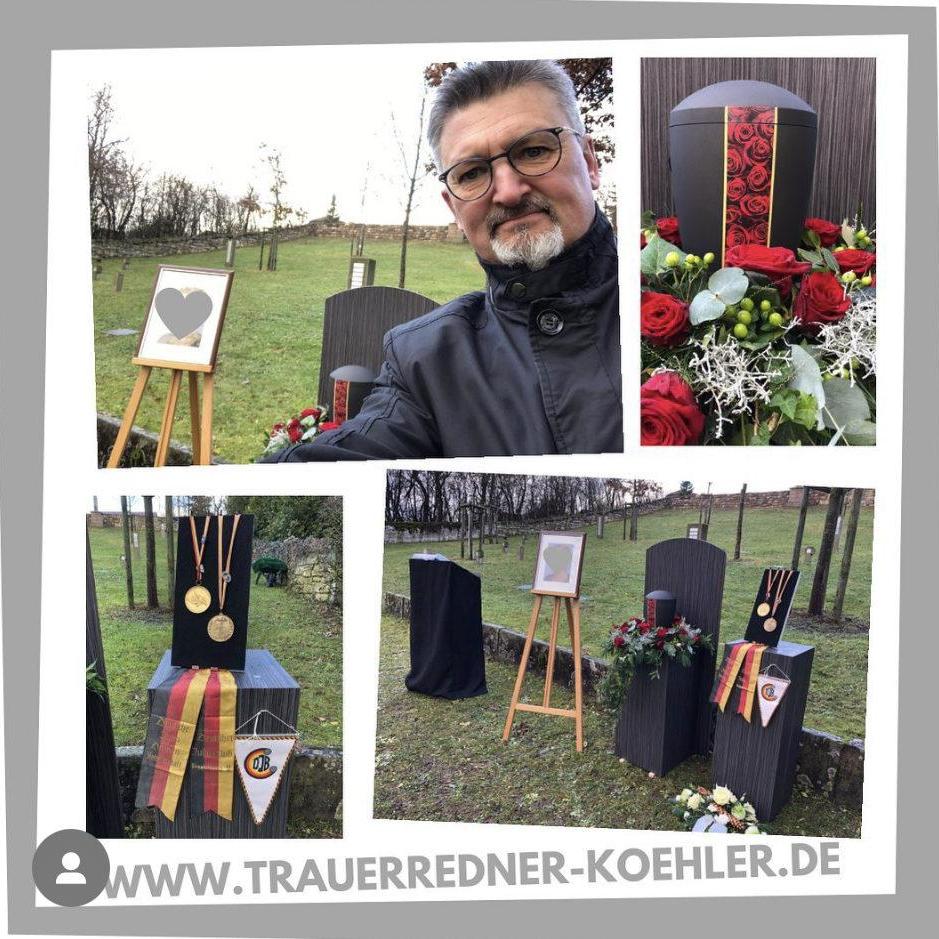 Trauerredner Fulda Matthias Köhler bei einer Trauerfeier und Erinnerungsfeier auf dem Friedpark Nüst